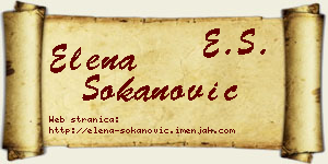 Elena Sokanović vizit kartica